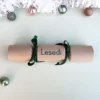 easyReadingGreenCracker Sample of DIY Personalised Christmas Cracker in green with name in easy-reading font