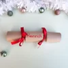 easyReadingRedCracker Sample of DIY Personalised Christmas Cracker in red with name in easy-reading font