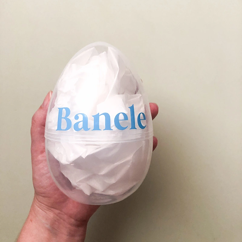 Product photo of personalised Jumbo Easter Egg with name in pastel blue