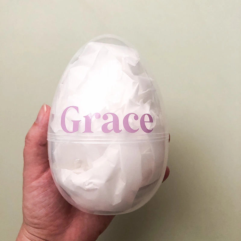 Personalised Jumbo Easter Egg with name in pastel purple