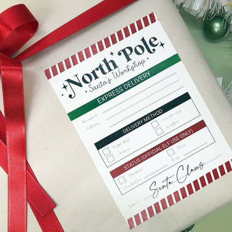 Norh Pole Santa's Workshop shipping label_01
